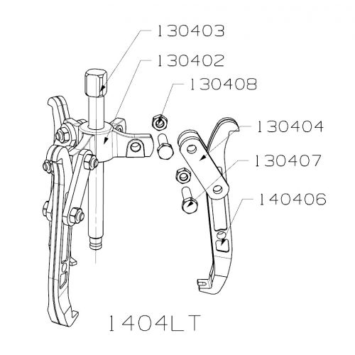 EXTRACTOR REVERSIBLE FORZA SERIE 1400LT DE 3 PATAS LARGAS